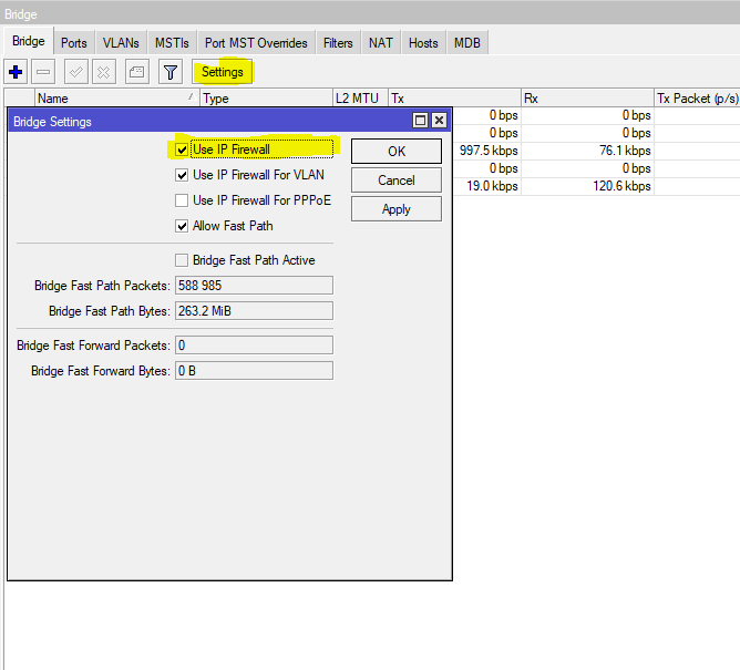 mikrotik wireshark capture